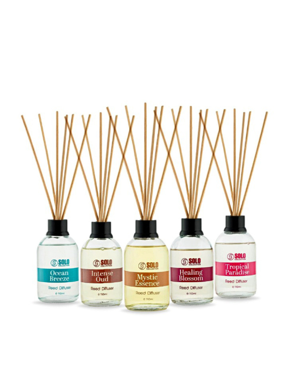 Hamidi 5-Piece 110ml Luxury Home Fragrance Reed Diffuser Exotic Reed Diffusers/Humidifiers Set, Assorted